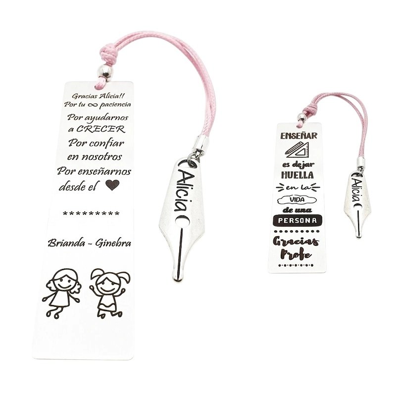 MARCAPÁGINAS PERSONALIZADO PARA PROFESORES RECTANGULAR