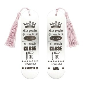 MARCAPÁGINAS PERSONALIZADO CON NOMBRE PARA PROFESORES