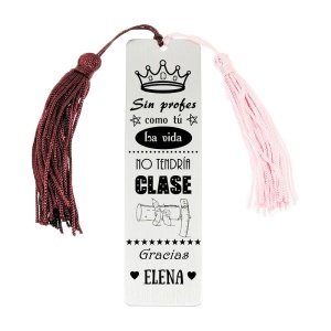 MARCAPÁGINAS PERSONALIZADO CON NOMBRE PARA PROFESORES