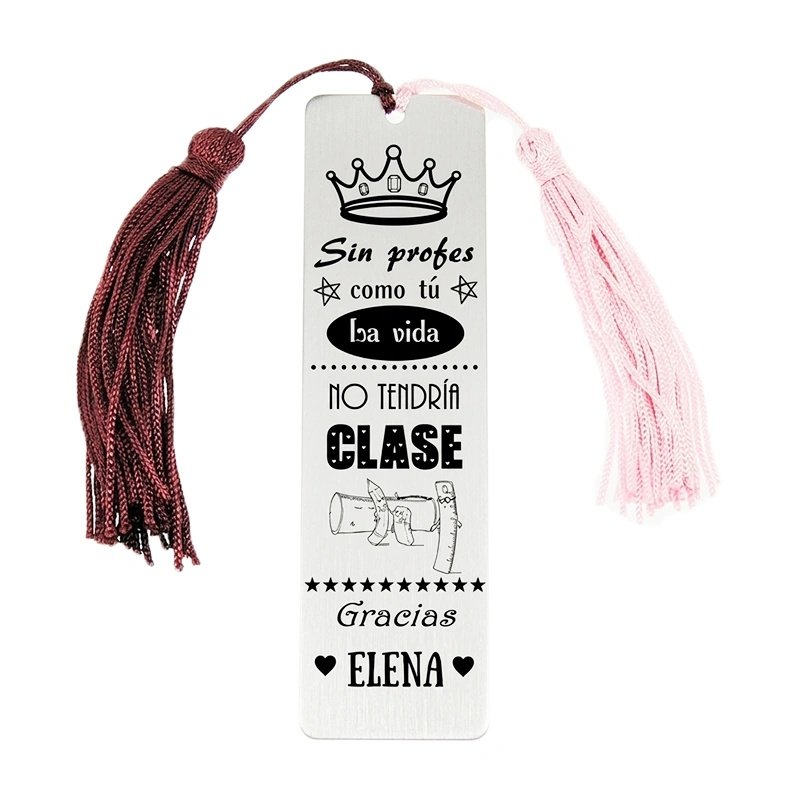 MARCAPÁGINAS PERSONALIZADO CON NOMBRE PARA PROFESORES