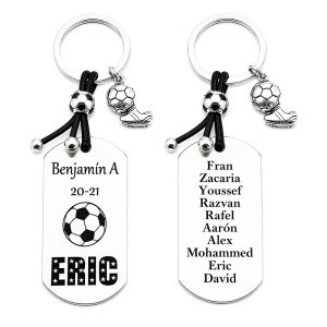 llavero personalizado para entrenador regalo fin de curso