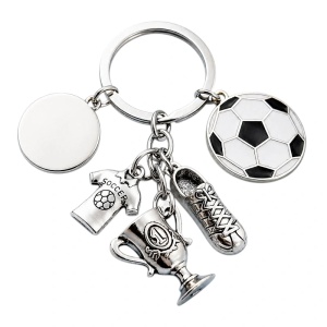 llavero para entrenadores de fútbol con chapa grabada