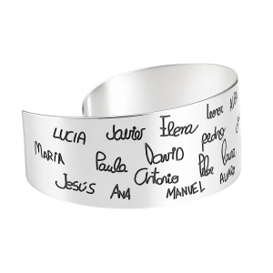 brazalete personalizado para profesoras con nombres de alumnos