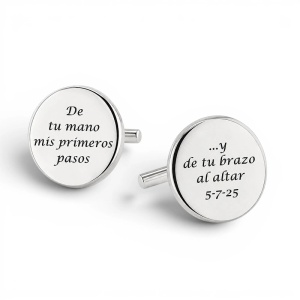 GEMELOS DE PLATA PERSONALIZADOS - GRABADO GRATIS