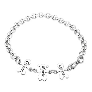 PULSERA FAMILIA CON NIÑOS Y NIÑAS PERSONALIZADOS
