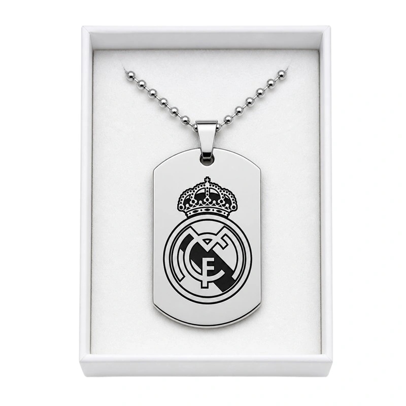COLGANTE ESCUDO REAL MADRID EN ACERO