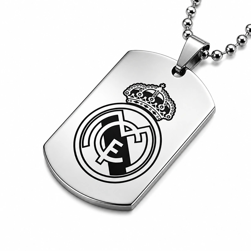COLGANTE ESCUDO REAL MADRID EN ACERO