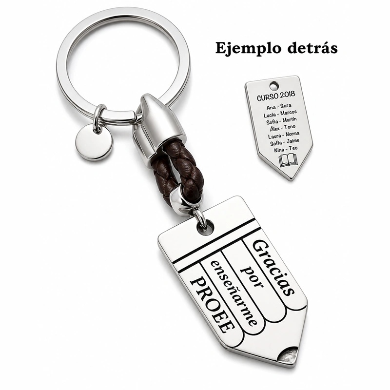LLAVERO PARA PROFESORES PERSONALIZADO, CON SACAPUNTAS Ó LÁPIZ