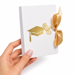CAJA REGALO BIRRETE GRADUACIÓN, FIN DE CURSO, PROFESORES