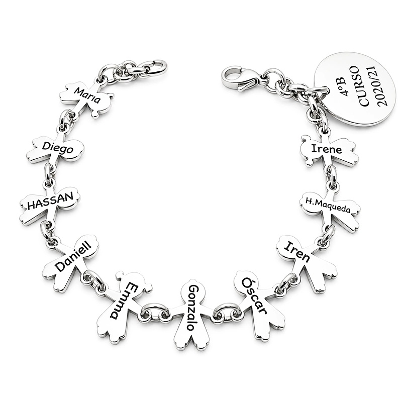 PULSERA PROFESORAS CON FIGURAS DE NIÑOS Y NIÑAS