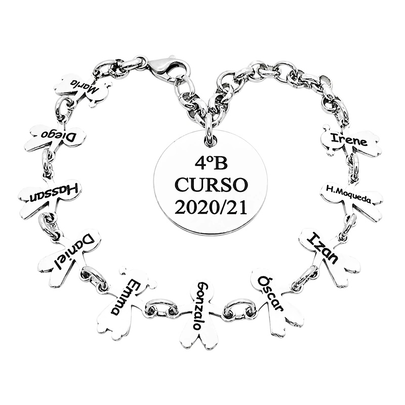 PULSERA PROFESORAS CON FIGURAS DE NIÑOS Y NIÑAS