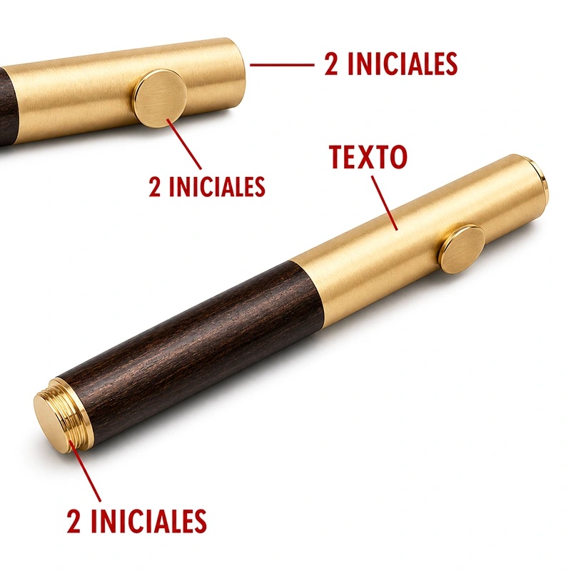 MINI PLUMA ESTILOGRÁFICA MADERA Y ACERO SATINADO