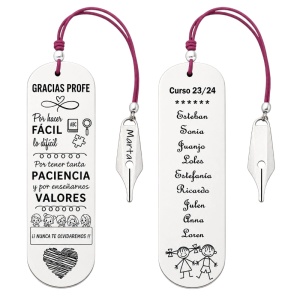 MARCAPÁGINAS PERSONALIZADO PROFES, ACERO