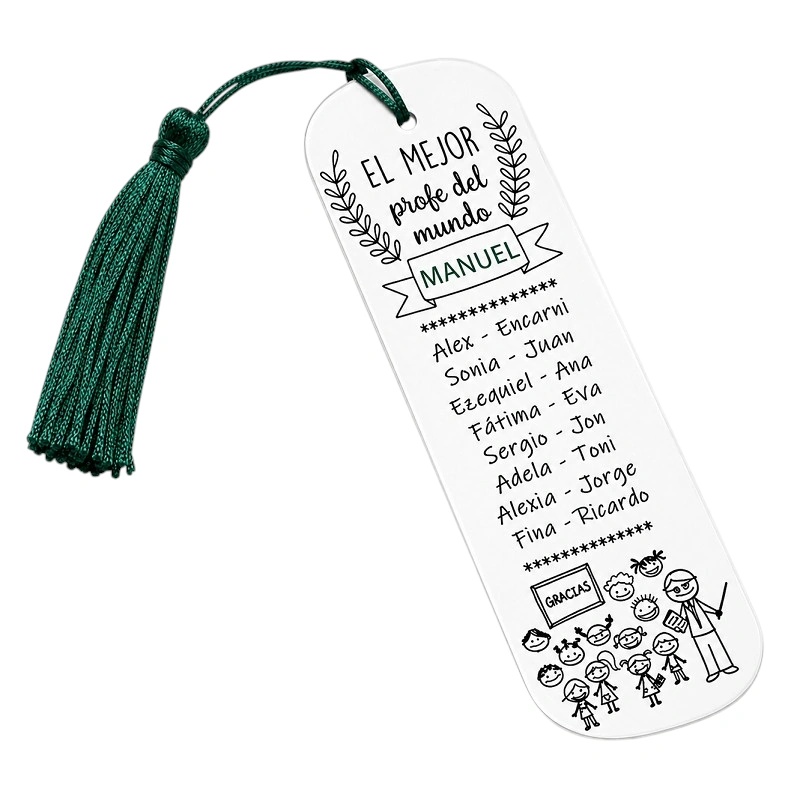 MARCAPÁGINAS PERSONALIZADO PROFESOR O PROFESORA