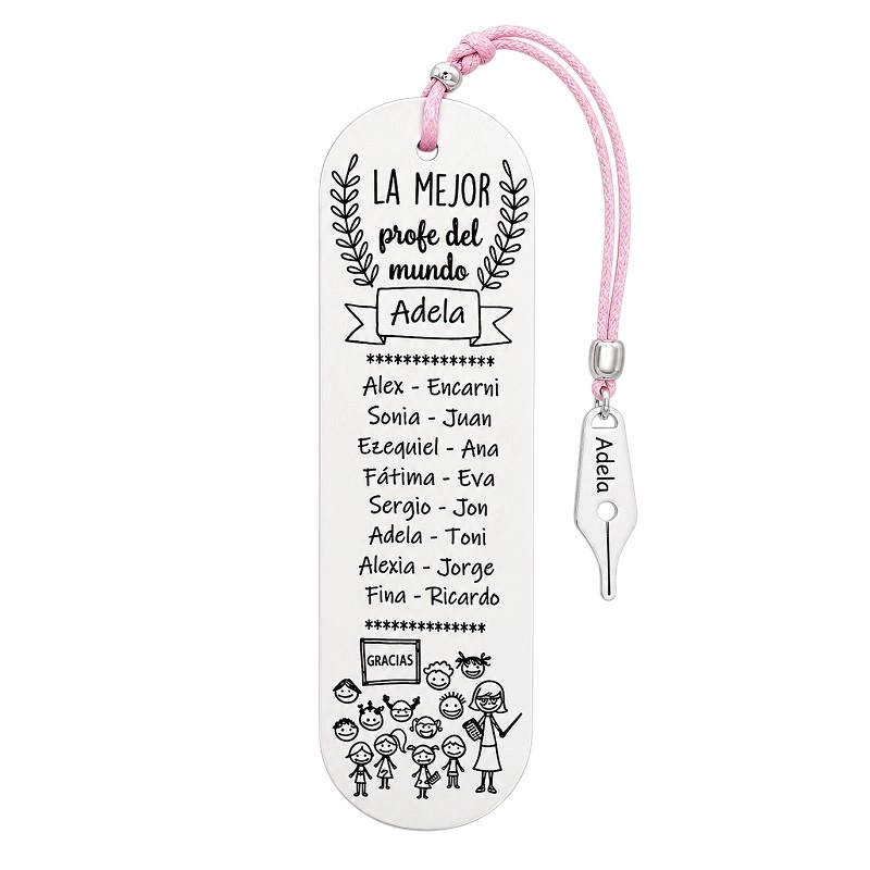MARCAPÁGINAS PERSONALIZADO PROFESOR O PROFESORA