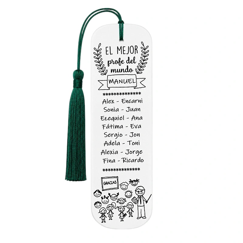MARCAPÁGINAS PERSONALIZADO PROFESOR O PROFESORA