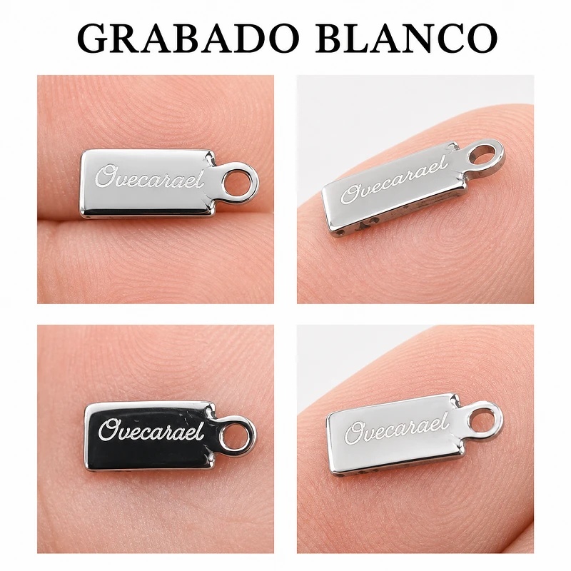 MINI ETIQUETAS PERSONALIZADAS PARA JOYERÍA ACERO