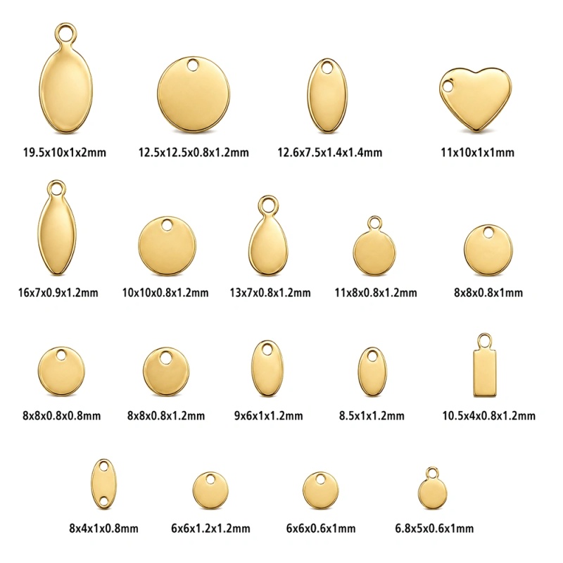 MINI ETIQUETAS PERSONALIZADAS PARA JOYERÍA ACERO Y ORO
