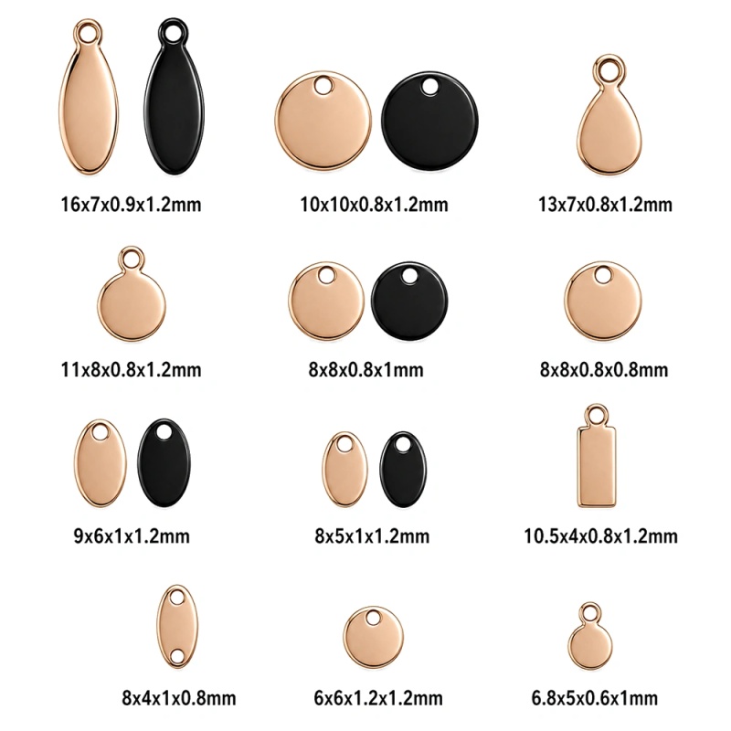 MINI ETIQUETAS PERSONALIZADAS PARA JOYERÍA ACERO Y ORO