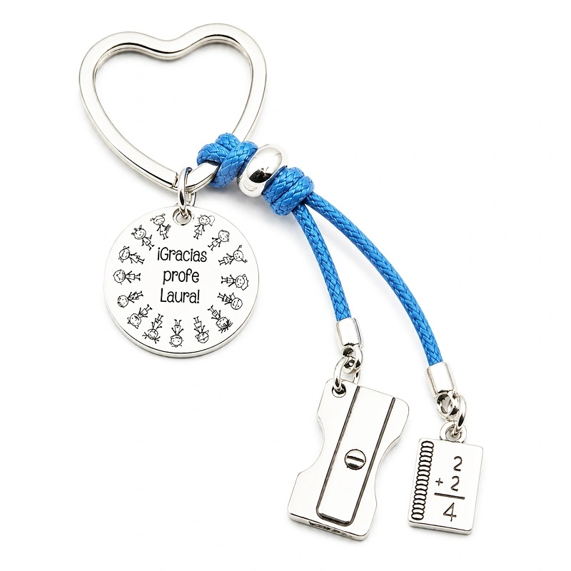 LLAVERO PARA PROFESORES PERSONALIZADO, SILUETAS NIÑOS