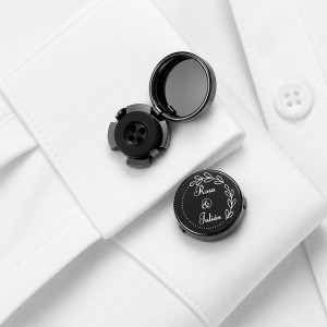 cubrebotones personalizados negros
