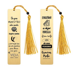 MARCAPÁGINAS PERSONALIZADO DORADO