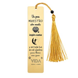 MARCAPÁGINAS PERSONALIZADO DORADO