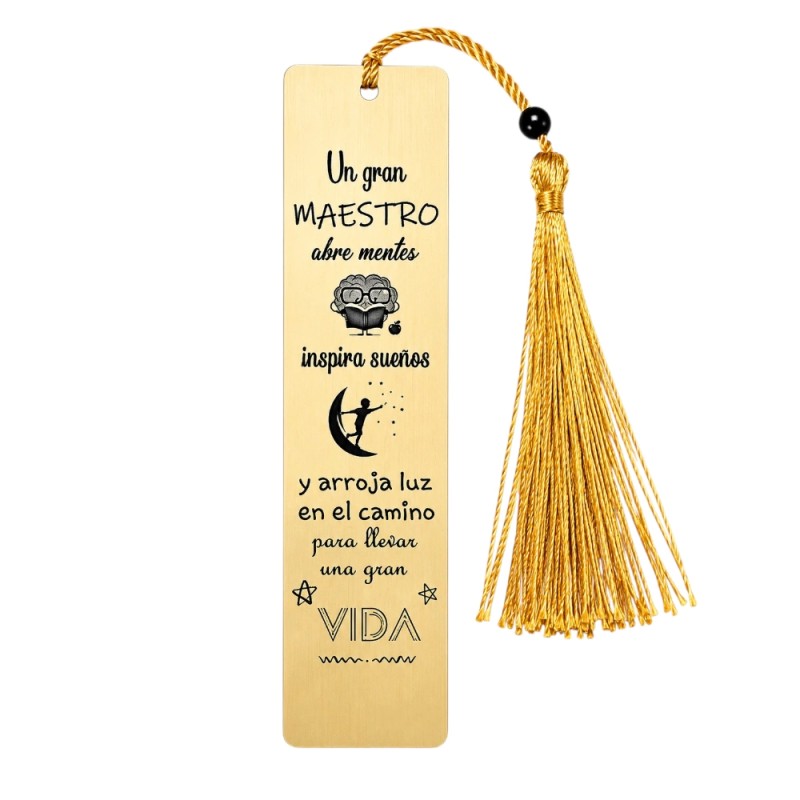 MARCAPÁGINAS PERSONALIZADO DORADO