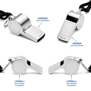Silbato árbitro personalizado acero | Silbato entrenador