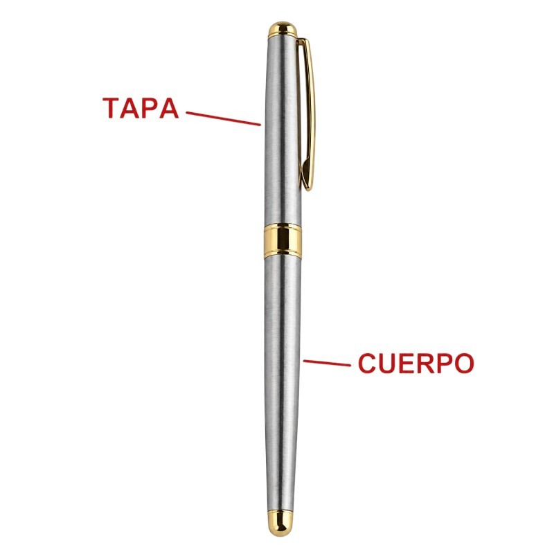 BOLÍGRAFO ACERO BICOLOR PERSONALIZADO