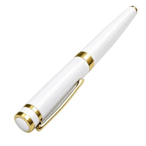 BOLÍGRAFO PERSONALIZADO BLANCO Y DORADO