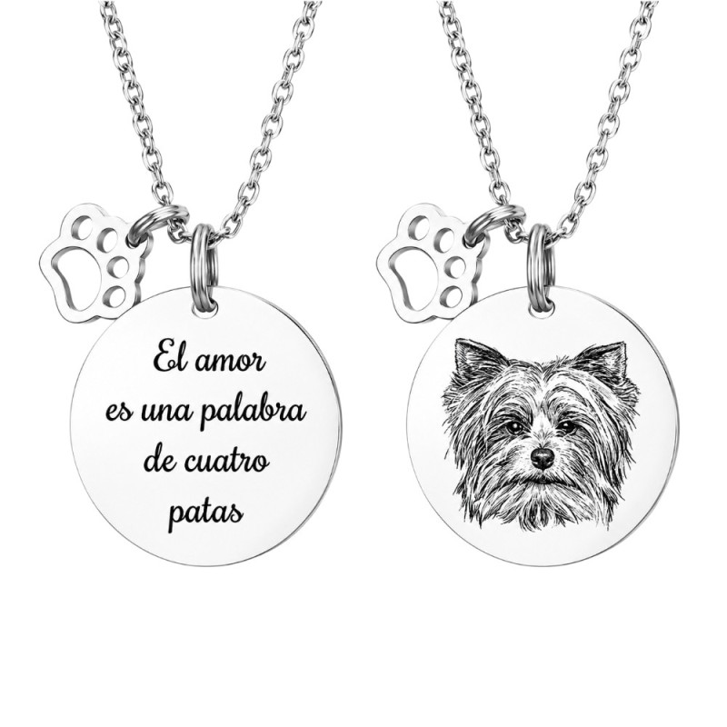 COLGANTE O LLAVERO MASCOTAS PERSONALIZADO CON FOTO