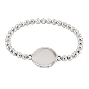 PULSERA BOLAS CON CHAPA PERSONALIZADA