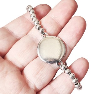 PULSERA BOLAS CON CHAPA PERSONALIZADA