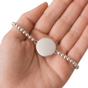 PULSERA BOLAS CON CHAPA PERSONALIZADA