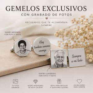 GEMELOS CON FOTO PERSONALIZADA