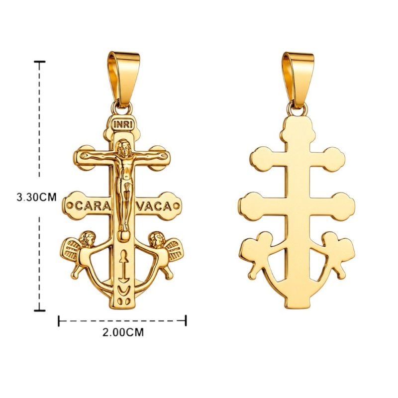 COLGANTE CRUZ DE CARAVACA VARIOS TAMAÑOS