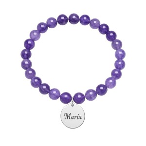 PULSERA PERSONALIZADA PIEDRAS NATURALES Y PLATA DE LEY