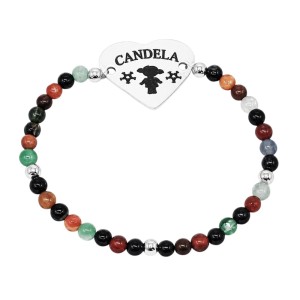 PULSERA PIEDRAS COLORES PERSONALIZADA, PLATA DE LEY 925