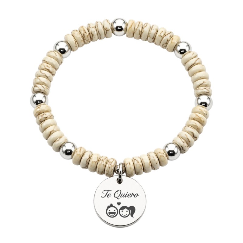 PULSERA JASPES CON CHAPA PERSONALIZADA PLATA DE LEY