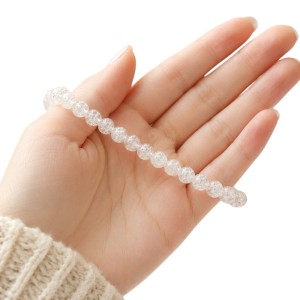 PULSERA CRISTAL ESCARCHADO CON CORAZÓN PARA GRABAR