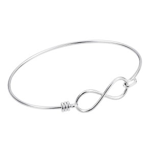 PULSERA INFINITO EN PLATA DE LEY 925 PERSONALIZADA CON MEDALLAS PARA GRABAR