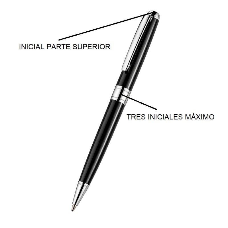 BOLÍGRAFO NEGRO PERSONALIZADO