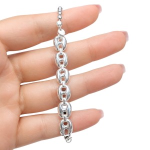 PULSERA CALABROTES Y BOLAS PLATA DE LEY