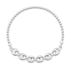 PULSERA CALABROTES Y BOLAS PLATA DE LEY
