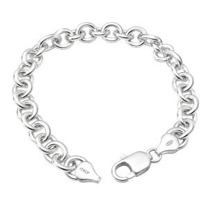 PULSERA ESLABÓN ROLO PLATA DE LEY