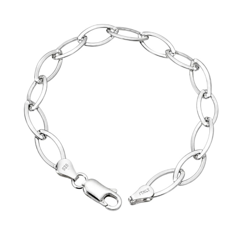 PULSERA ESLABÓN OVAL PLATA DE LEY 925