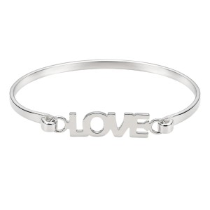 PULSERA PLATA PALABRA LOVE