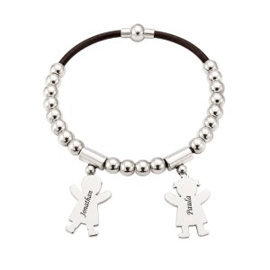 PULSERA PERSONALIZADA CON MEDALLAS GRABADAS