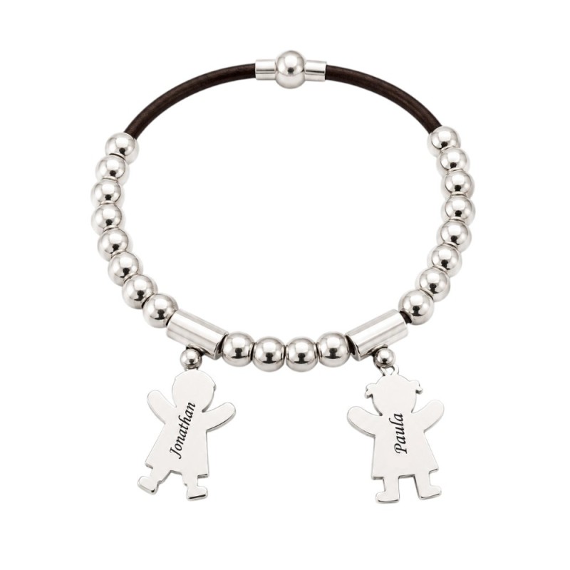 PULSERA PERSONALIZADA CON MEDALLAS GRABADAS